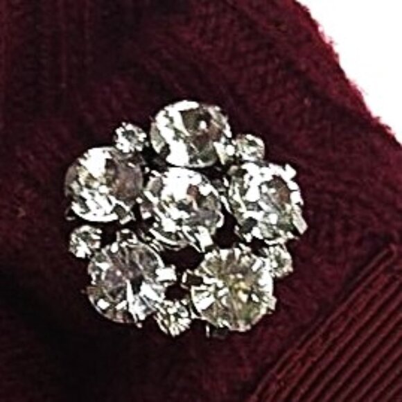 J.Crew Burgundy Soft Lambs Wool Blend Crewneck Sweater Jewel Buttons Large NWT - Picture 8 of 13